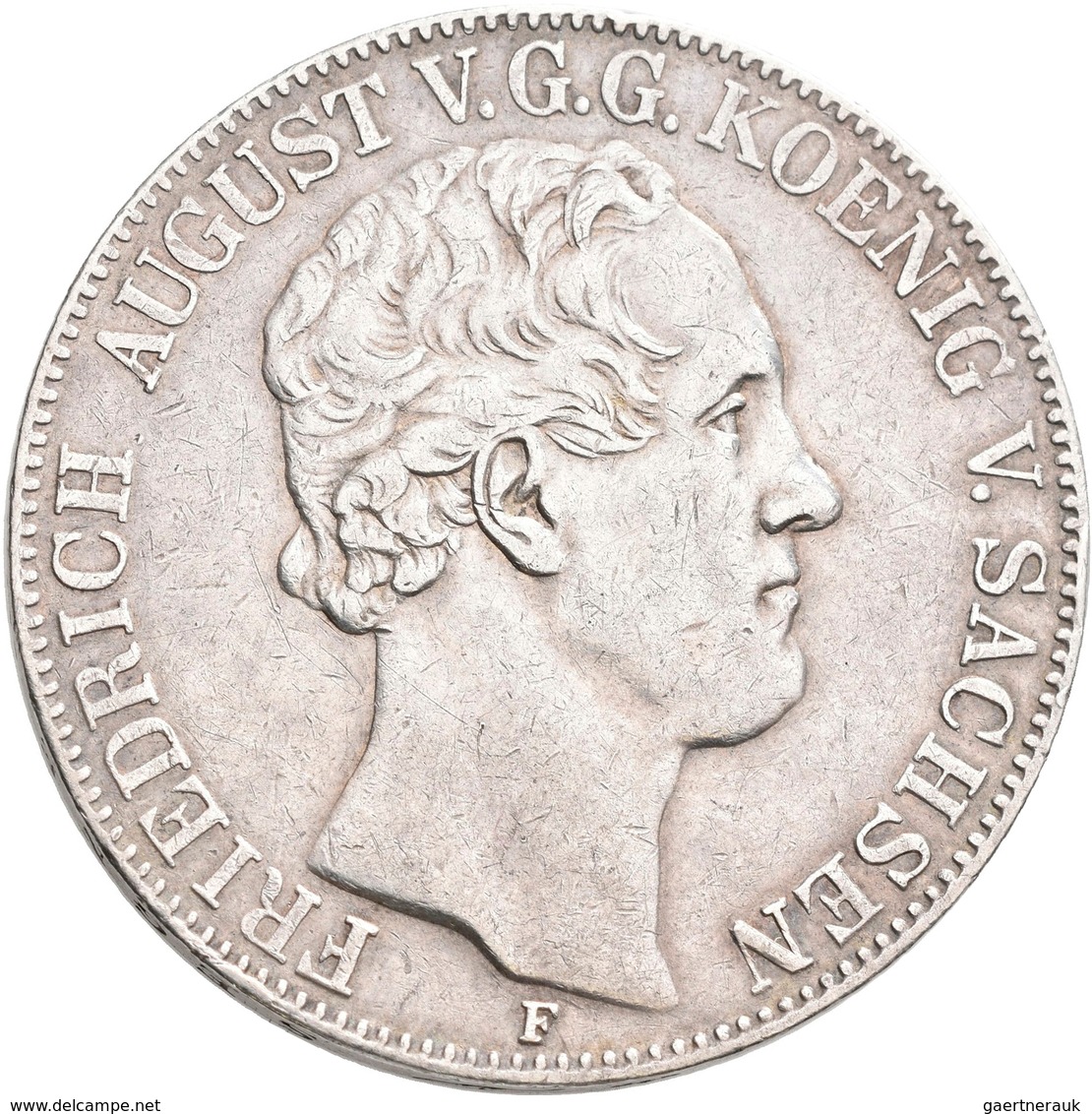 Sachsen: Friedrich August II. 1836-1854: Doppeltaler 1854 (3½ Gulden Vereinsmünze), AKS 94, Jaeger 7 - Autres & Non Classés