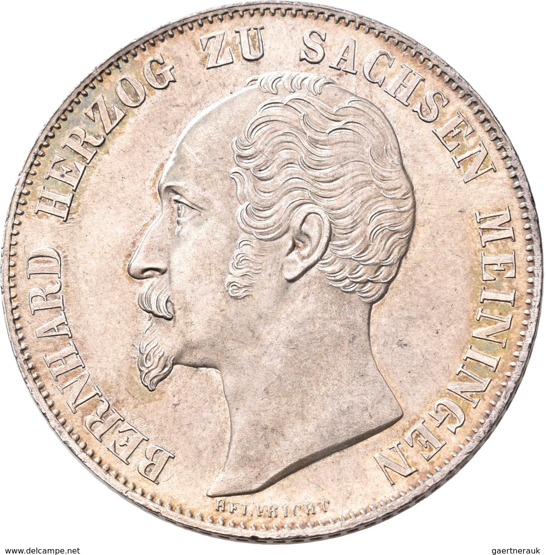 Sachsen-Meiningen: Bernhard II. Erich Freund 1803-1866: Doppelgulden 1854, AKS 183, Jaeger 445, Vorz - Autres & Non Classés