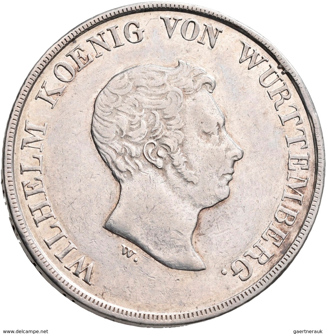 Württemberg: Wilhelm I. 1816-1864: Kronentaler 1830, Klein/Raff 64.1, AKS 66, Jaeger 55, Sehr Schön/ - Autres & Non Classés