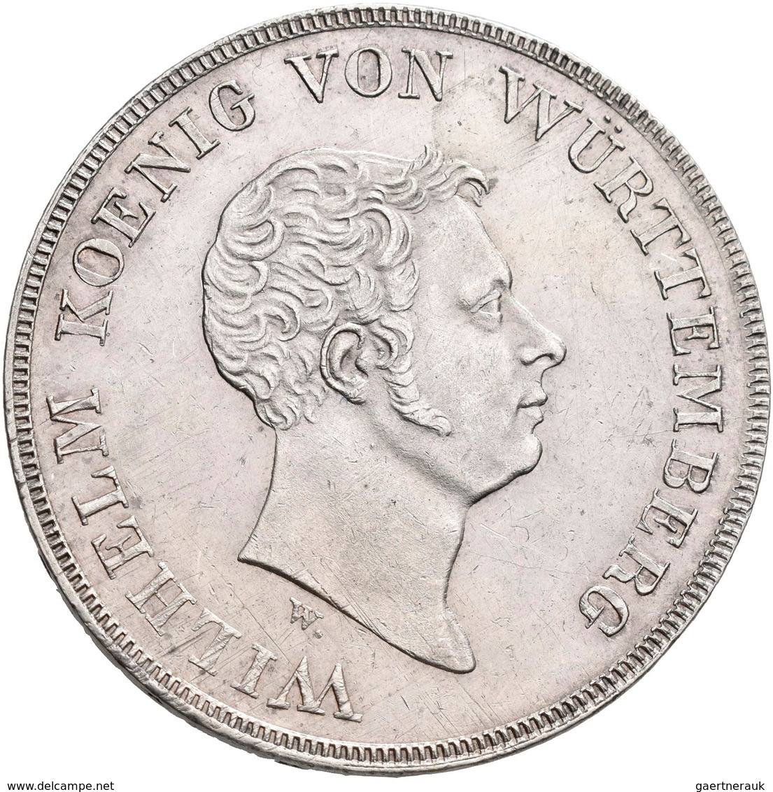 Württemberg: Wilhelm I. 1816-1864: Kronentaler 1833, Handelsfreiheit, Klein/Raff 66, AKS 67, Jaeger - Autres & Non Classés