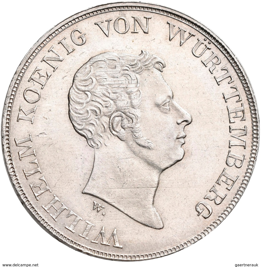 Württemberg: Wilhelm I. 1816-1864: Kronentaler 1833, Handelsfreiheit. Klein/Raff 66, AKS 67, Jaeger - Autres & Non Classés