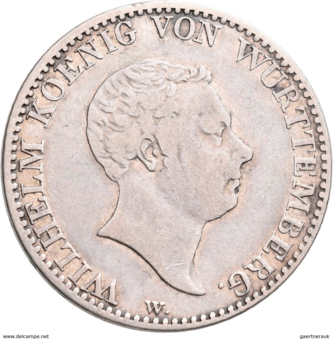 Württemberg: Wilhelm I. 1816-1864: Lot 2 Stück; Doppelgulden 1824 Und Gulden 1824, Klein/Raff 69,72; - Autres & Non Classés