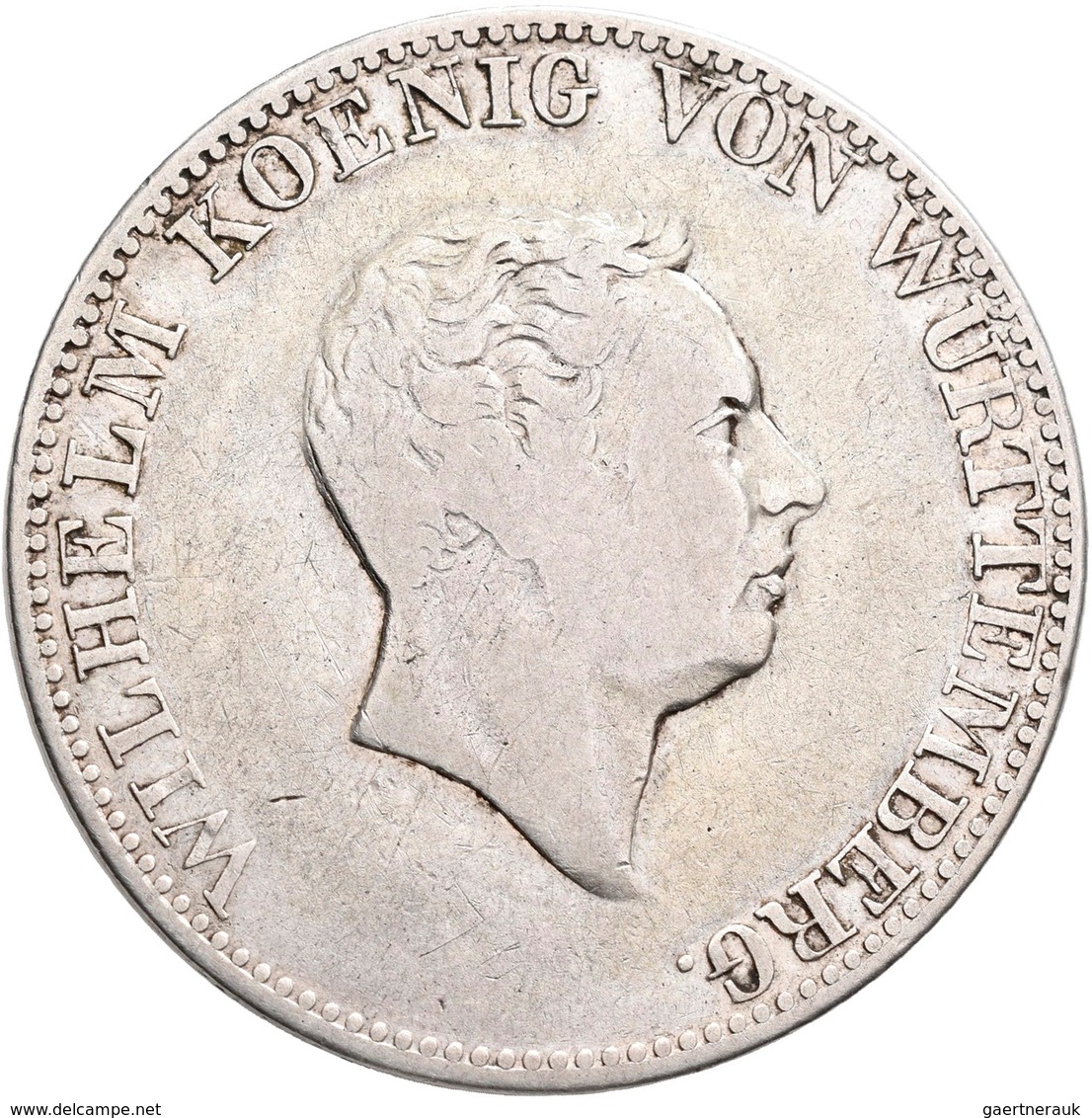 Württemberg: Wilhelm I. 1816-1864: Lot 2 Stück; Doppelgulden 1824 Und Gulden 1824, Klein/Raff 69,72; - Autres & Non Classés