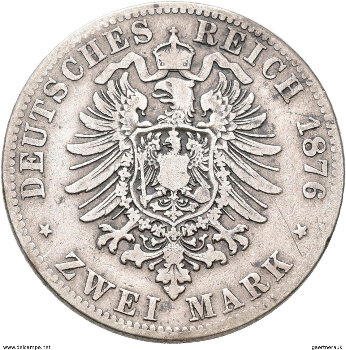 Anhalt: Friedrich I. 1871-1904: 2 Mark 1876 A, Jaeger 19, Fast Sehr Schön. - Taler & Doppeltaler