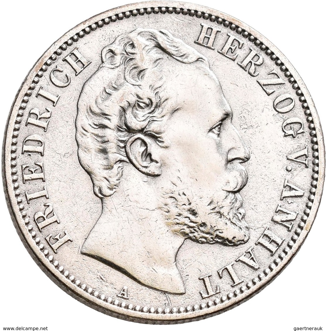 Anhalt: Friedrich I. 1871-1904: 2 Mark 1876 A, Jaeger 19, Sehr Schön. - Taler & Doppeltaler