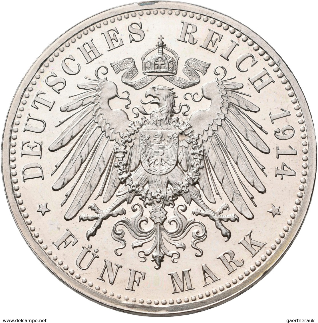 Anhalt: Friedrich II. 1904-1918: 5 Mark 1914, Mit Ehefrau Marie Von Baden, Silberhochzeit. Jaeger 25 - Taler En Doppeltaler