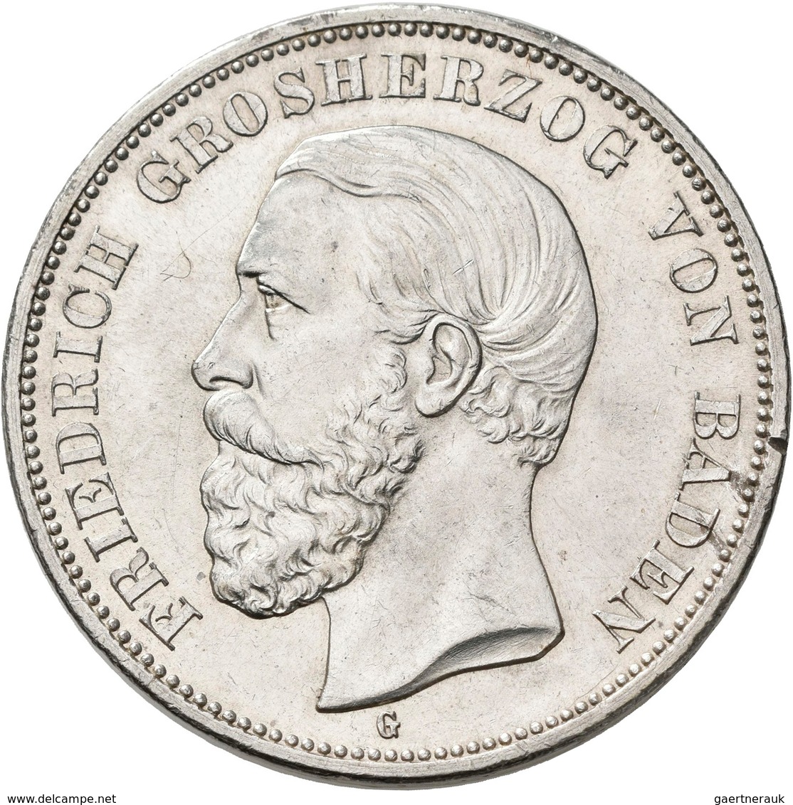 Baden: Friedrich I. 1852-1907: 5 Mark 1900 G, Jaeger 29, Kratzer, Randfehler, Sonst Vorzüglich. - Taler Et Doppeltaler