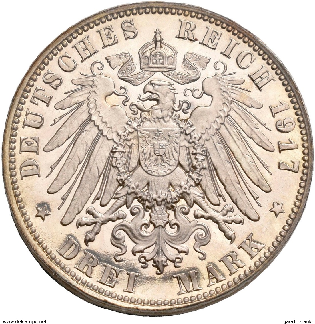 Bayern: Doppelpack Seltener 3er Als Abschläge Auf Pappe: Bayern, Ludwig III. 1913-1918: 3 Mark 1918 - Taler En Doppeltaler