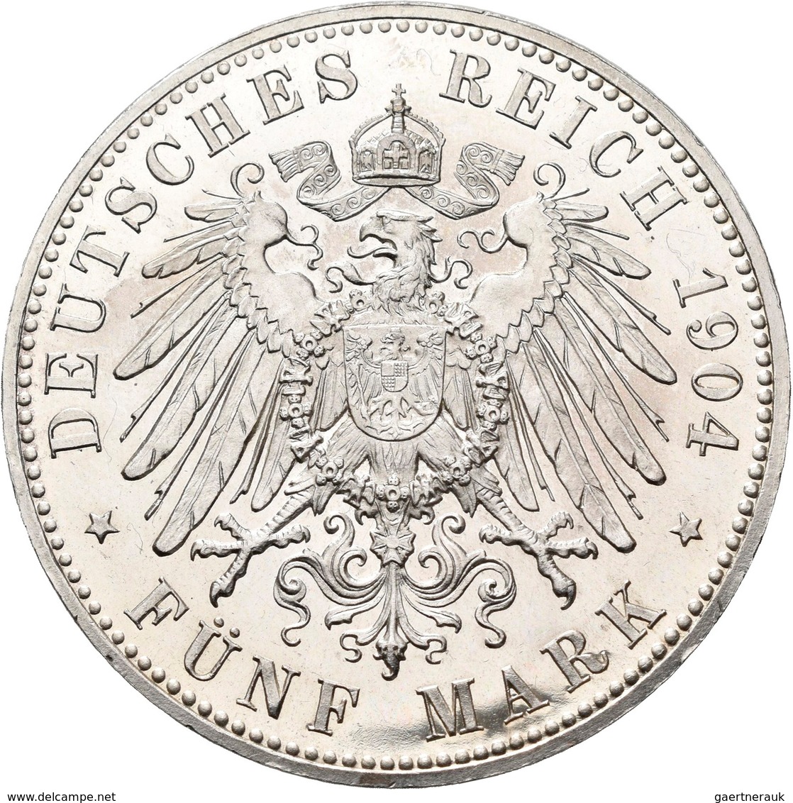 Mecklenburg-Schwerin: Friedrich Franz IV. 1901-1918: 5 Mark 1904 A, Zur Hochzeit Mit Alexandra, Jaeg - Taler En Doppeltaler