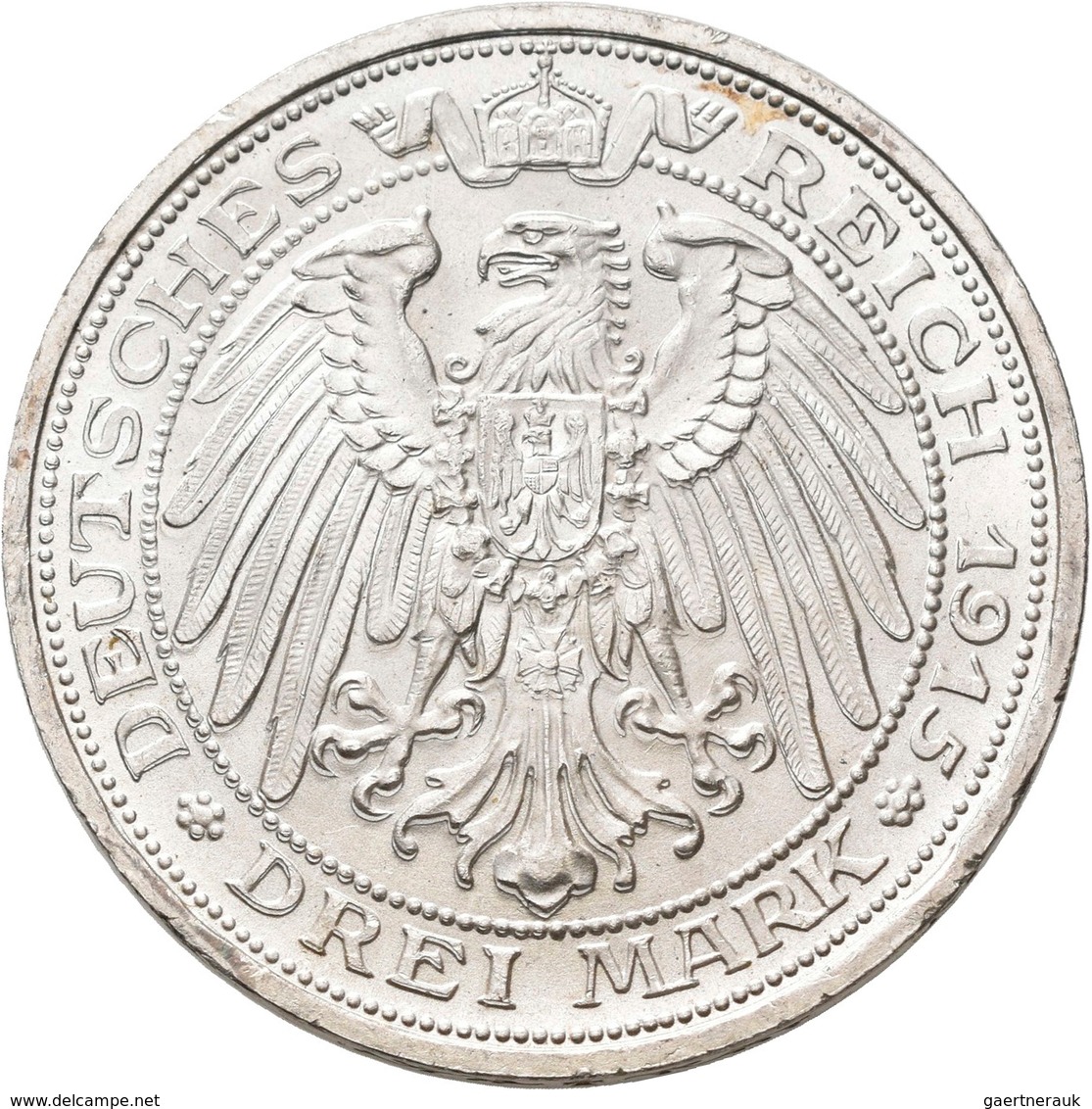 Mecklenburg-Schwerin: Friedrich Franz IV. 1901-1918: 3 Mark 1915 A, Jahrhundertfeier, Jaeger 88, Fei - Taler Et Doppeltaler