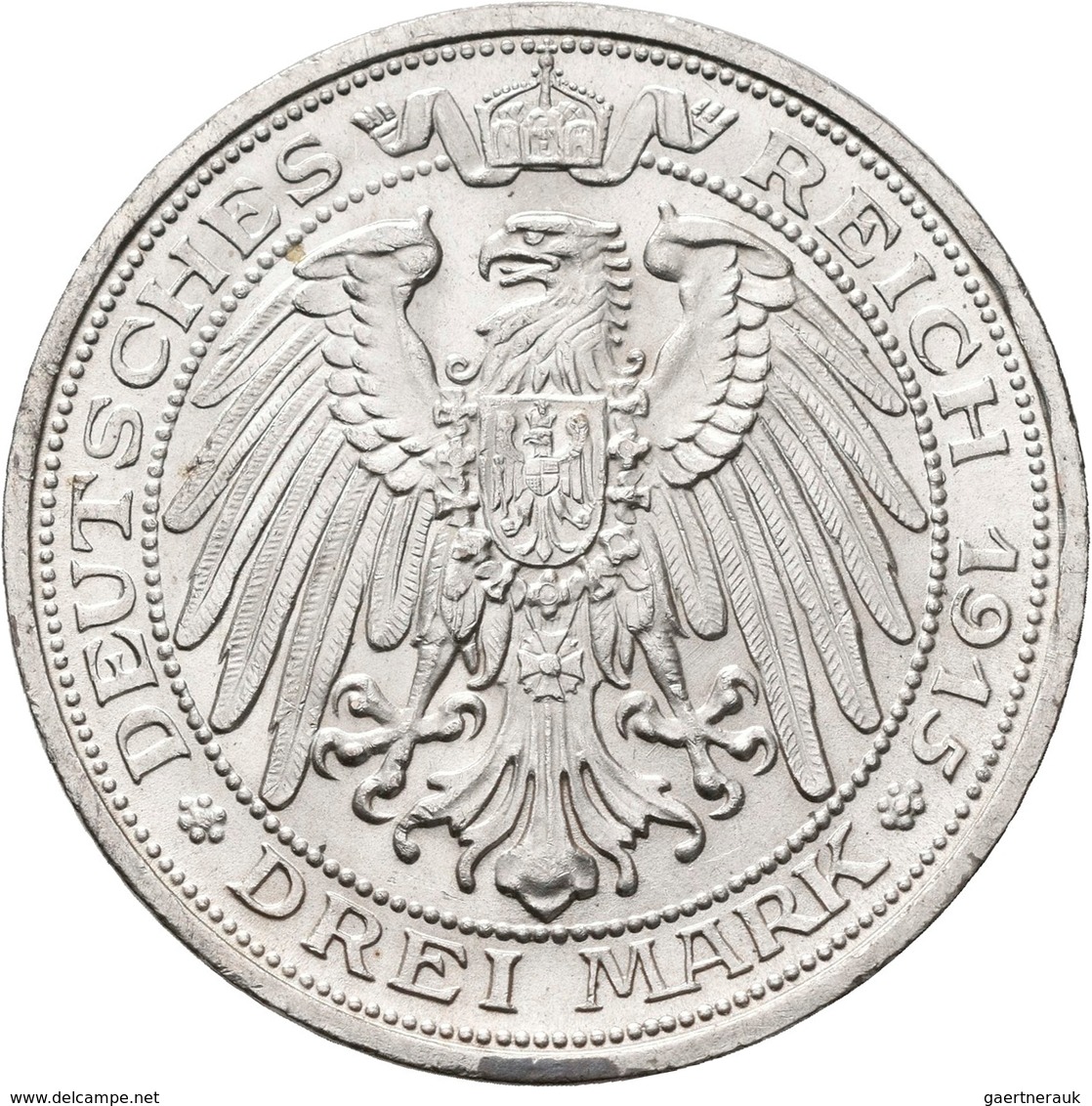 Mecklenburg-Schwerin: Friedrich Franz IV. 1901-1918: 3 Mark 1915 A, Jahrhundertfeier, Jaeger 88, Fei - Taler Et Doppeltaler