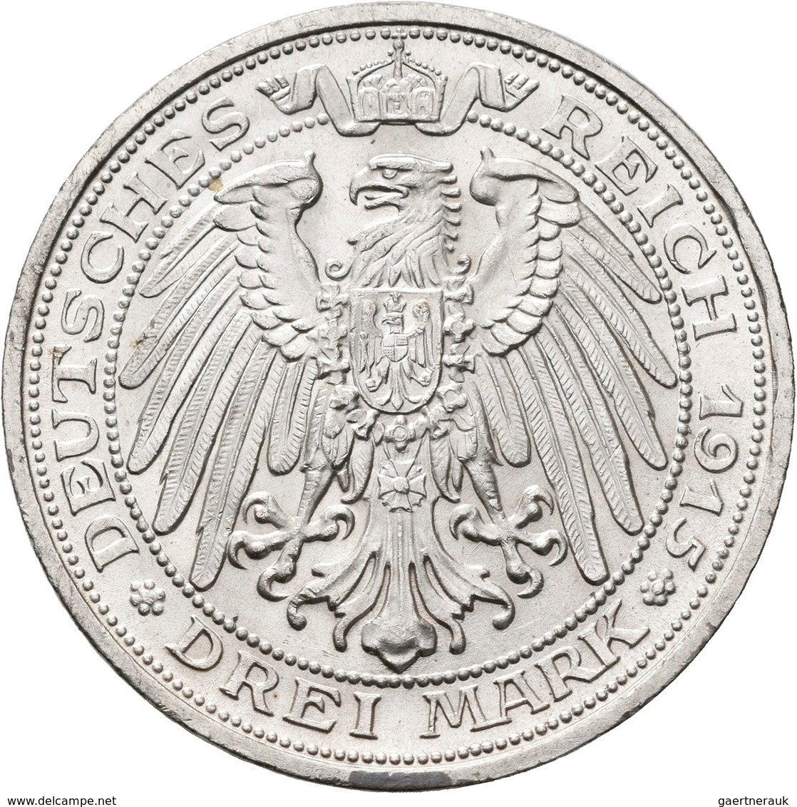 Mecklenburg-Schwerin: Friedrich Franz IV. 1901-1918: 3 Mark 1915 A, Jahrhundertfeier, Jaeger 88, Fei - Taler En Doppeltaler