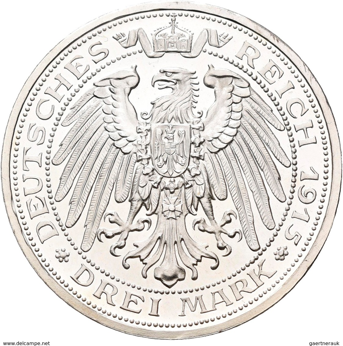 Mecklenburg-Schwerin: Friedrich Franz IV. 1901-1918: 3 Mark 1915 A, Jahrhundertfeier, Jaeger 88, Zap - Taler Et Doppeltaler