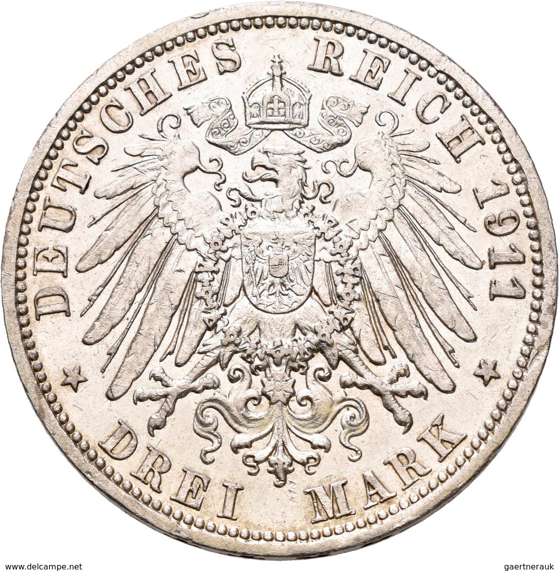 Preußen: Wilhelm II. 1888-1918: 3 Mark 1911, Spottmünze Mit Aufgelötetem Hut, Zu Jaeger 103, Sehr Sc - Taler Et Doppeltaler