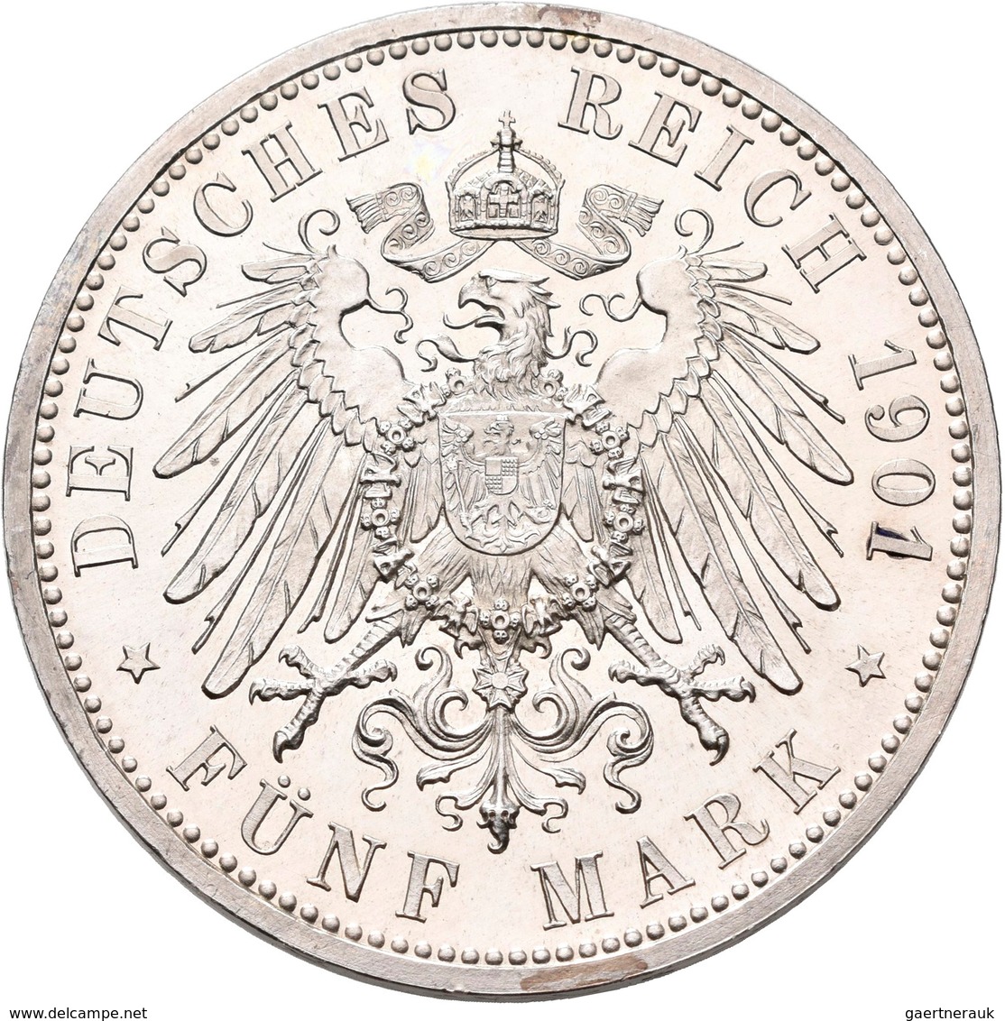 Preußen: Wilhelm II. 1888-1918: 5 Mark 1901, 200-Jahr-Feier, Jaeger 106, Winz. Randfehler, Zaponiert - Taler Et Doppeltaler