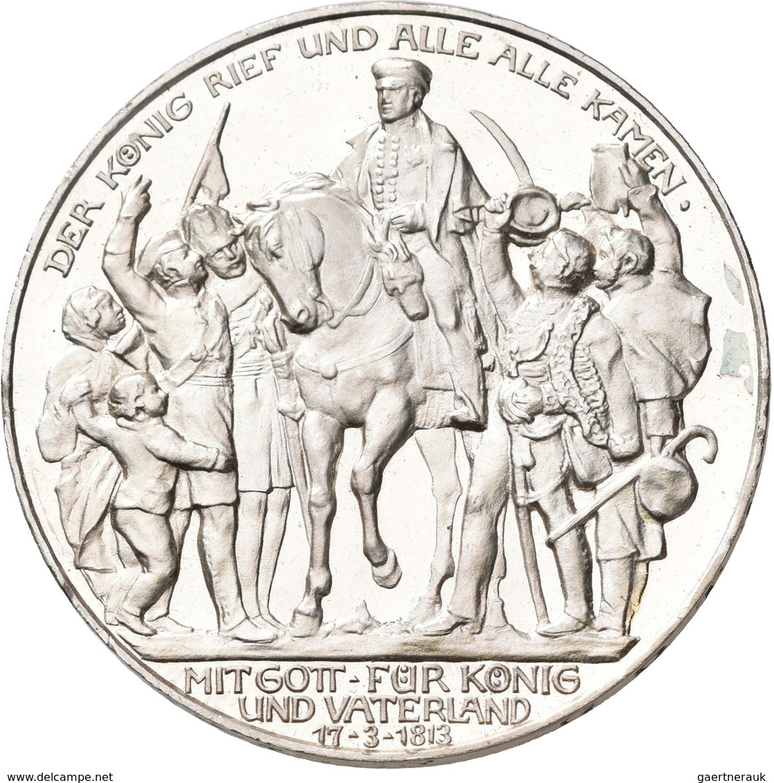 Preußen: Wilhelm II. 1888-1918: 3 Mark 1913, Jaeger 110, Feine Kratzer, Polierte Platte. - Taler Et Doppeltaler