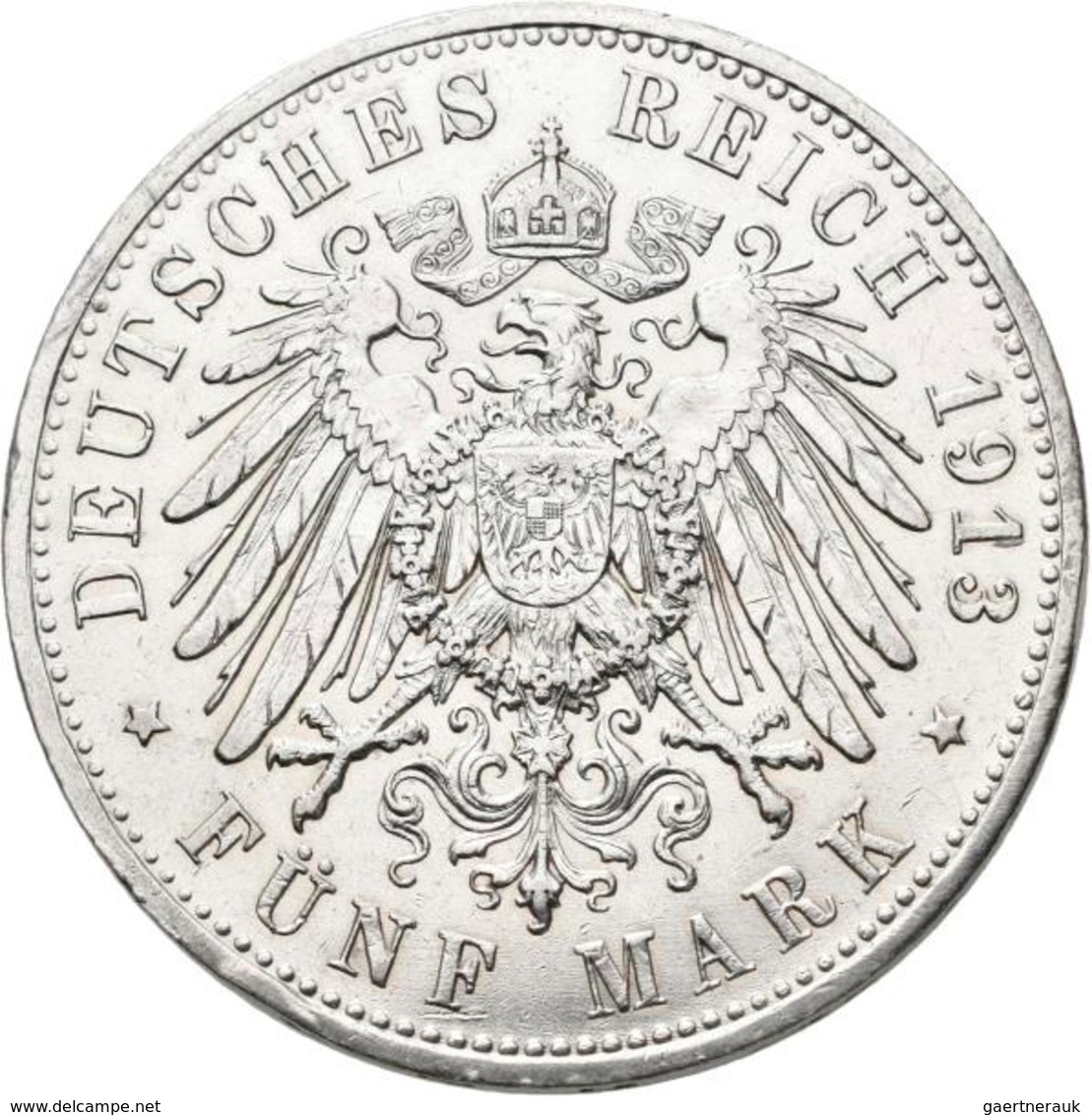 Preußen: Wilhelm II. 1888-1918: 5 Mark 1913 A, Büste In Uniform. Satirische Darstellung Mit Hut - Zu - Taler Et Doppeltaler