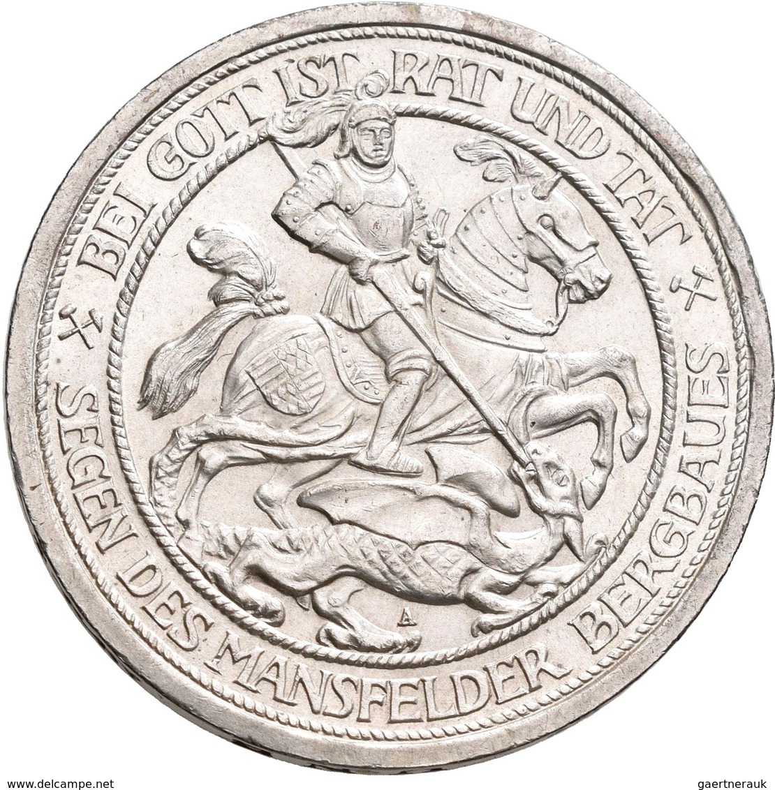 Preußen: Wilhelm II. 1888-1918: 3 Mark 1915 A, Mansfelder Bergbau, Jaeger 115, Kleine Randunebenheit - Taler Et Doppeltaler