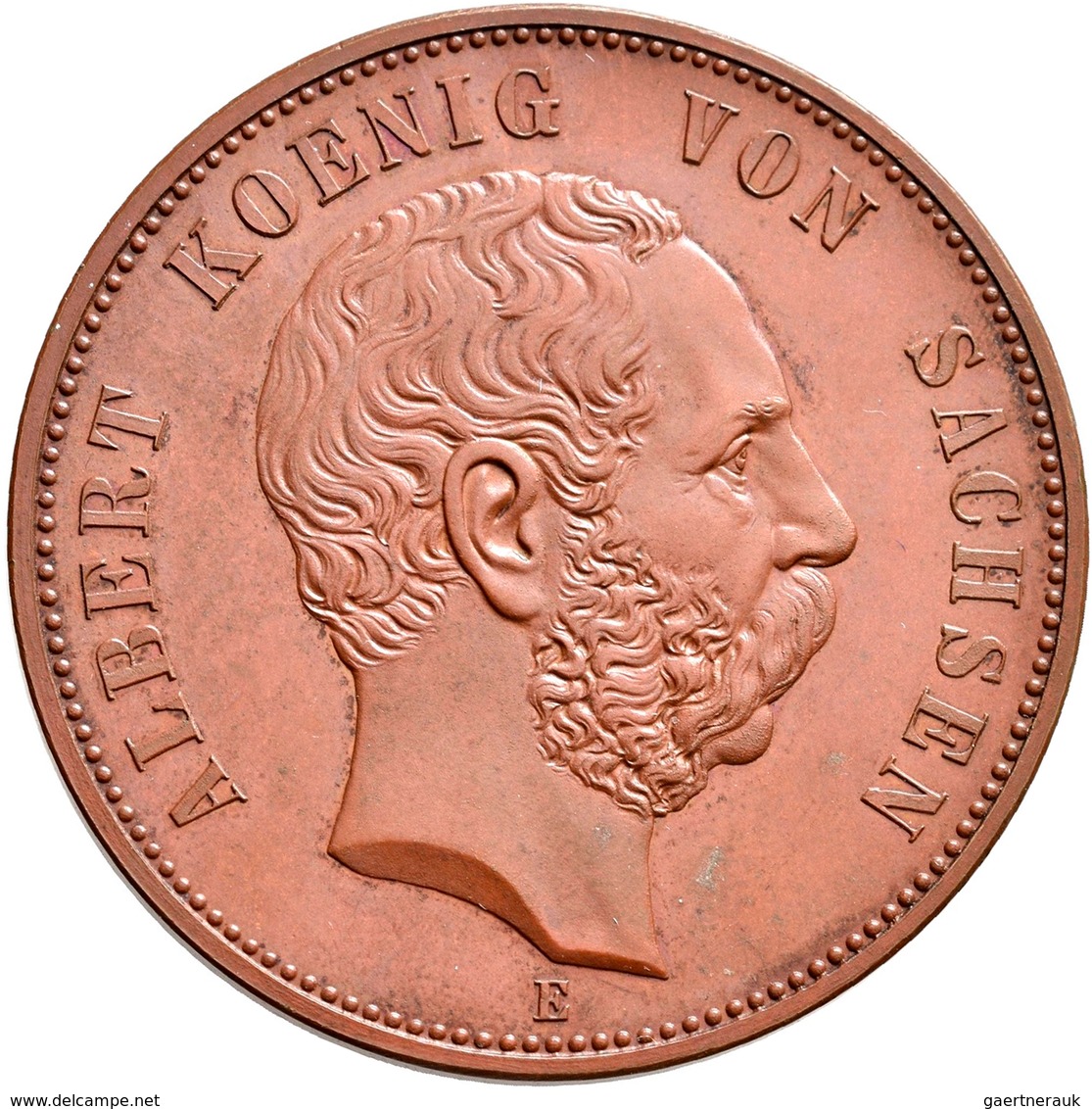 Sachsen: Albert 1873-1902: 5 Mark Große Kupfer Medaille 1899, 800-Jahrfeier Des Hauses Wettin, Jaege - Taler En Doppeltaler