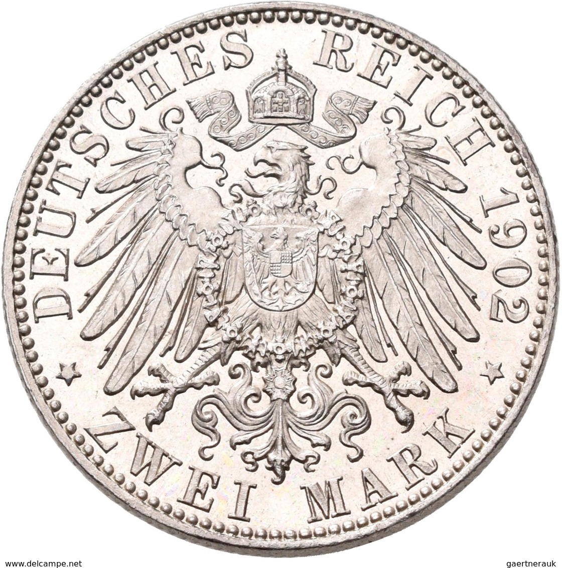 Sachsen: Albert 1873-1902: 2 Mark 1902 E, Ohne Lebensdaten, Letzter Jahrgang, Jaeger 124, Feine Haar - Taler Et Doppeltaler