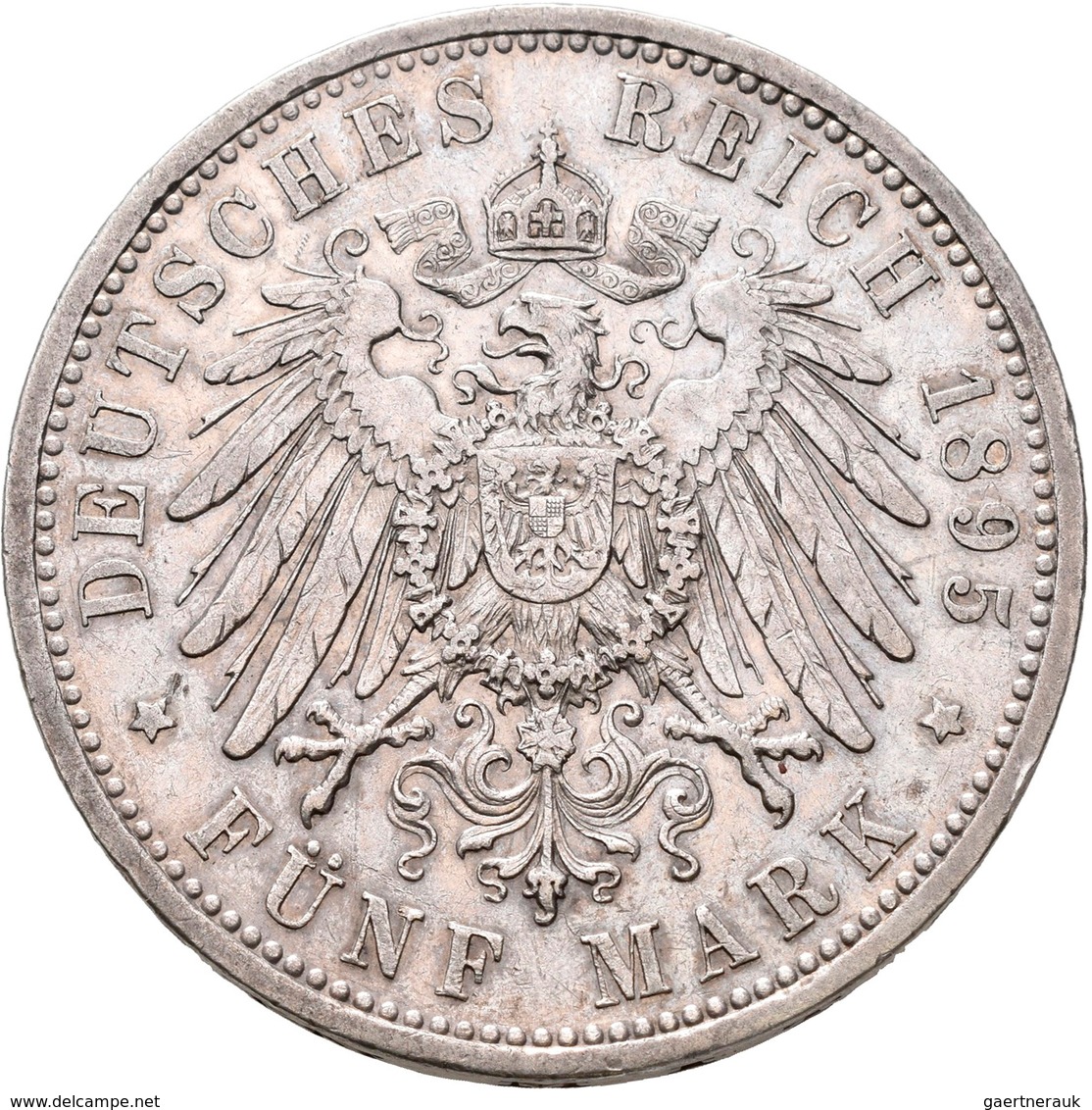 Sachsen-Coburg Und Gotha: Alfred 1893-1900: 5 Mark 1895 A, Jaeger 146, Kratzer, Sehr Schön+. - Autres & Non Classés