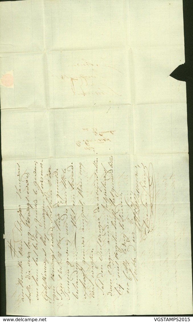 BELGIQUE LETTRE DATE DE BRUGGES 20/12/1828 GRIFFE BRUGGE.   (BE) DC-5405 - 1815-1830 (Dutch Period)