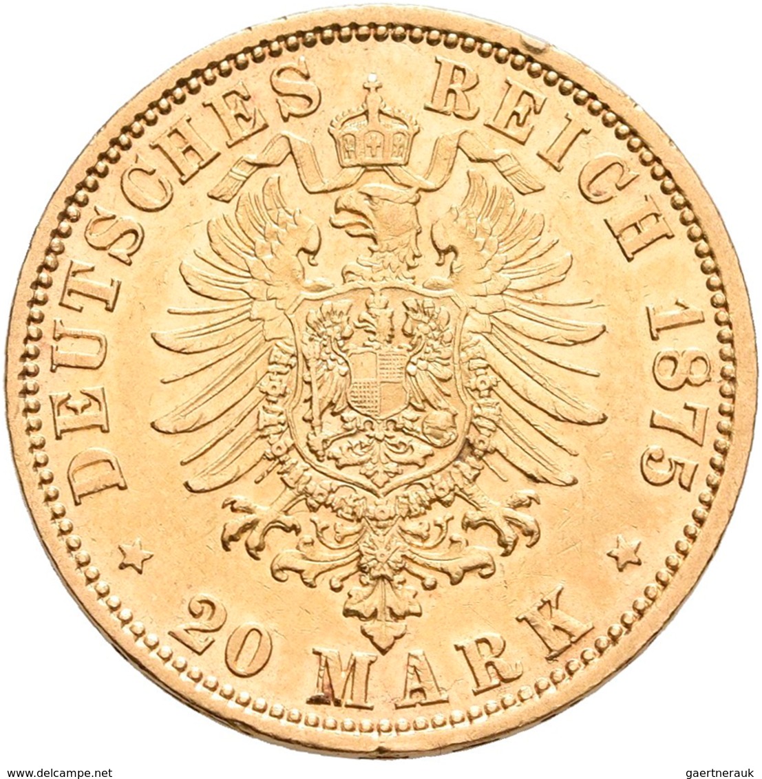 Braunschweig-Lüneburg: Wilhelm 1831-1884: 20 Mark 1875, Jaeger 203. 7,93 G, 900/1000 Gold. Kratzer, - Gouden Munten