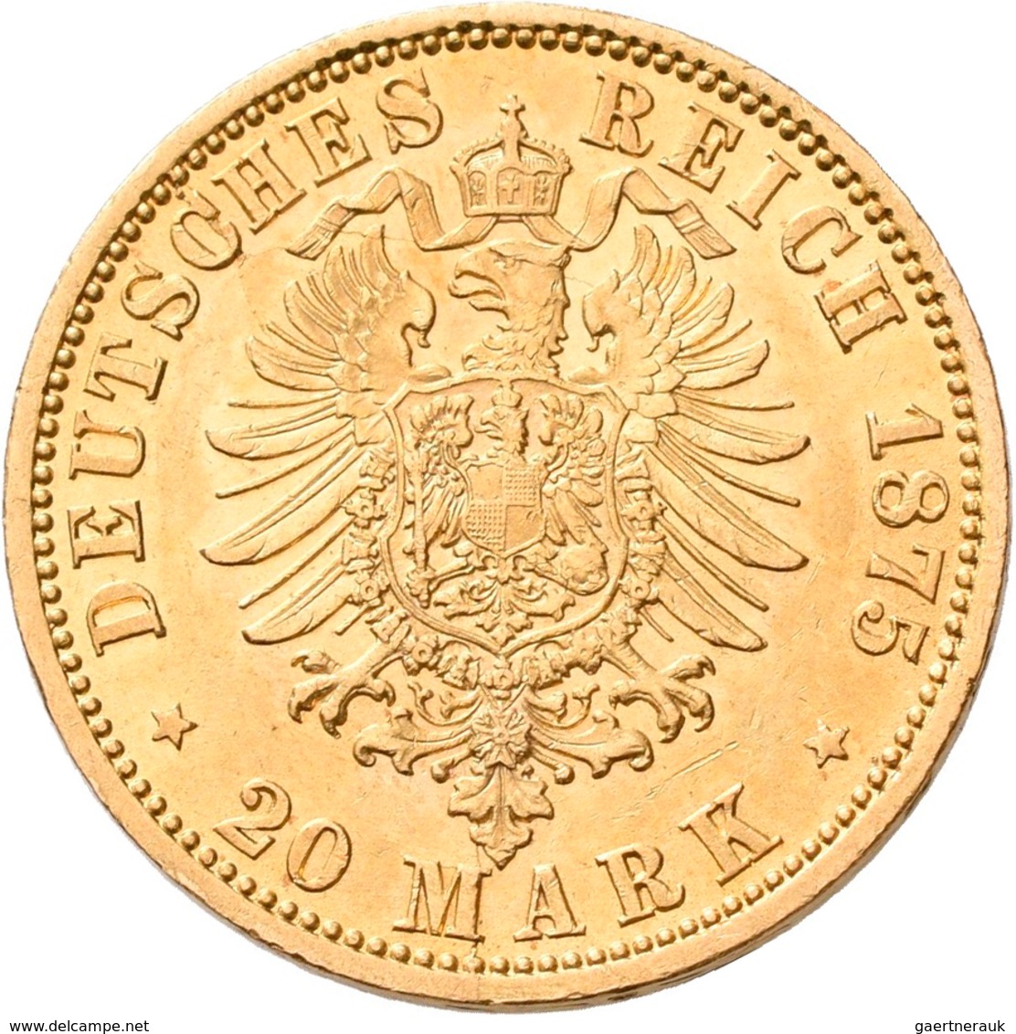 Braunschweig-Lüneburg: Wilhelm 1831-1884: 20 Mark 1875, Jaeger 203. 7,93 G, 900/1000 Gold. Kratzer, - Pièces De Monnaie D'or