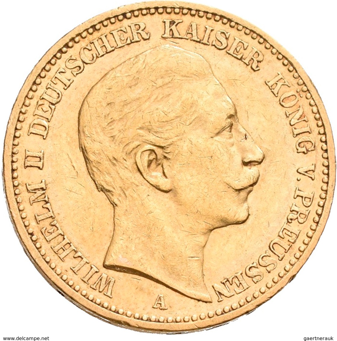 Preußen: Wilhelm II. 1888-1918: 20 Mark 1895 A, Jaeger 252. 7,96 G, 900/1000 Gold. Kratzer, Sehr Sch - Pièces De Monnaie D'or