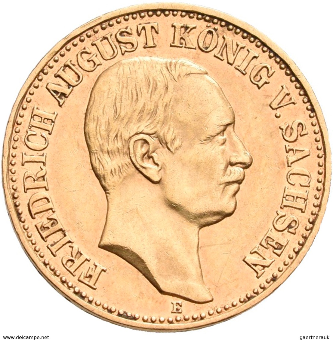 Sachsen: Friedrich August III. 1904-1918: 10 Mark 1906 E, Jaeger 267. 3,96 G, 900/1000 Gold. Kleine - Pièces De Monnaie D'or
