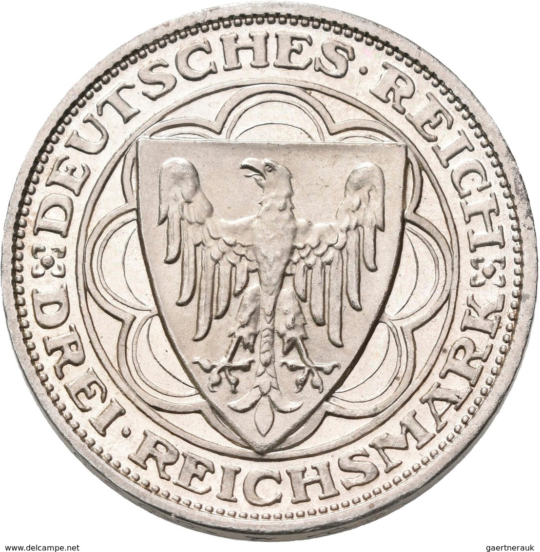 Weimarer Republik: 3 Reichsmark 1927 A, Bremerhaven, Jaeger 325, Polierte Platte. - Autres & Non Classés