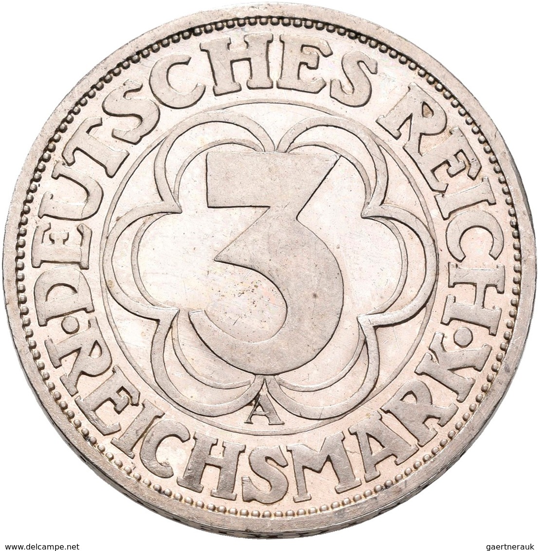 Weimarer Republik: 3 Reichsmark 1927 A, Nordhausen, Jaeger 327, Min. Berieben, Polierte Platte. - Other & Unclassified