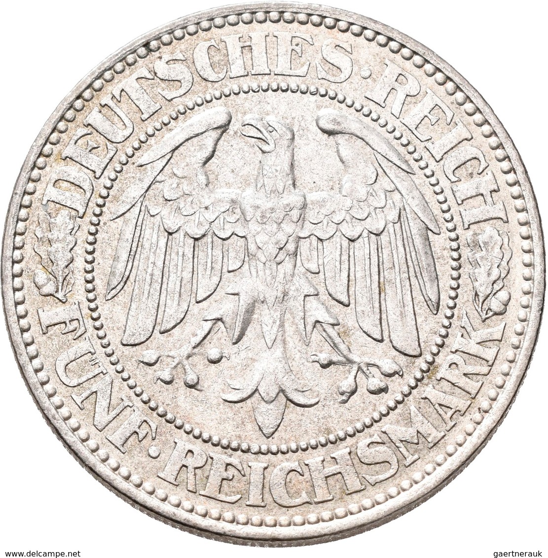 Weimarer Republik: 5 Reichsmark 1927 A, Eichbaum, Jaeger 331, Kleine Kratzer, Sehr Schön - Vorzüglic - Autres & Non Classés