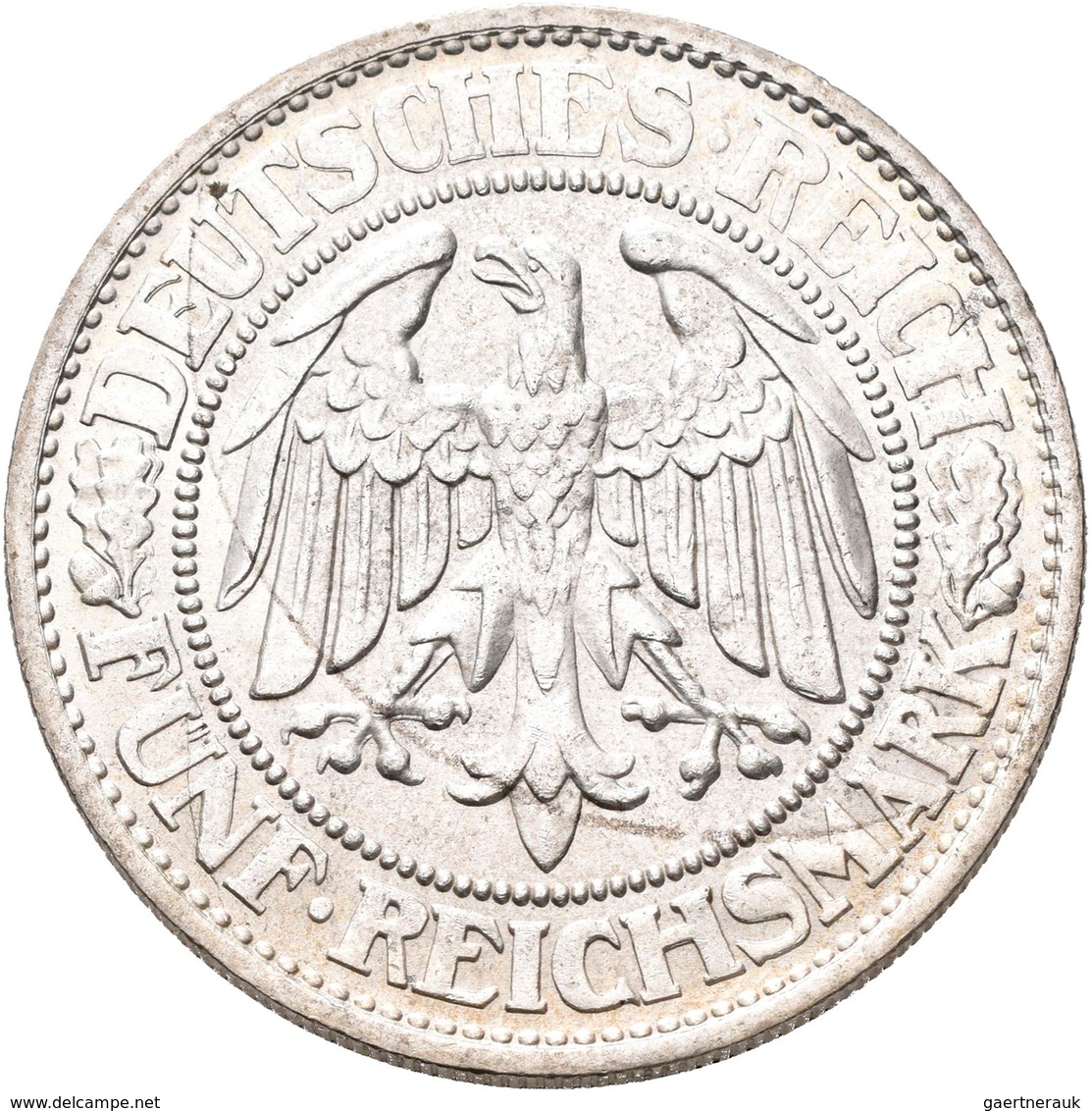 Weimarer Republik: 5 Reichsmark 1931 D, Eichbaum, Jaeger 331, Kleine Kratzer, Sehr Schön - Vorzüglic - Autres & Non Classés