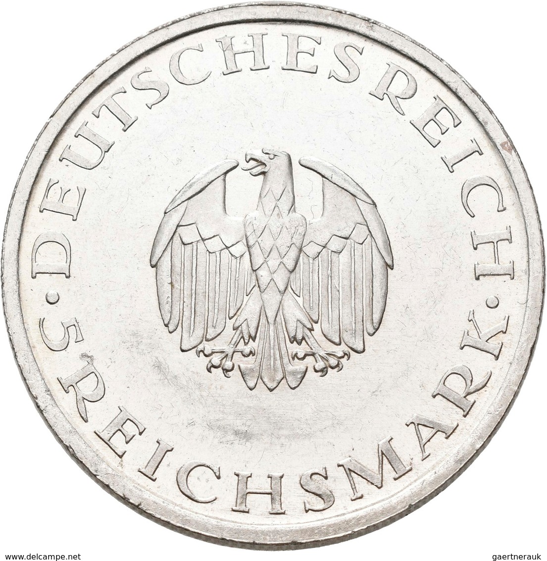Weimarer Republik: Lot 2 Stück; 5 Reichsmark 1929 F, Lessing, Jaeger 336, Kratzer, Sonst Vorzüglich. - Autres & Non Classés