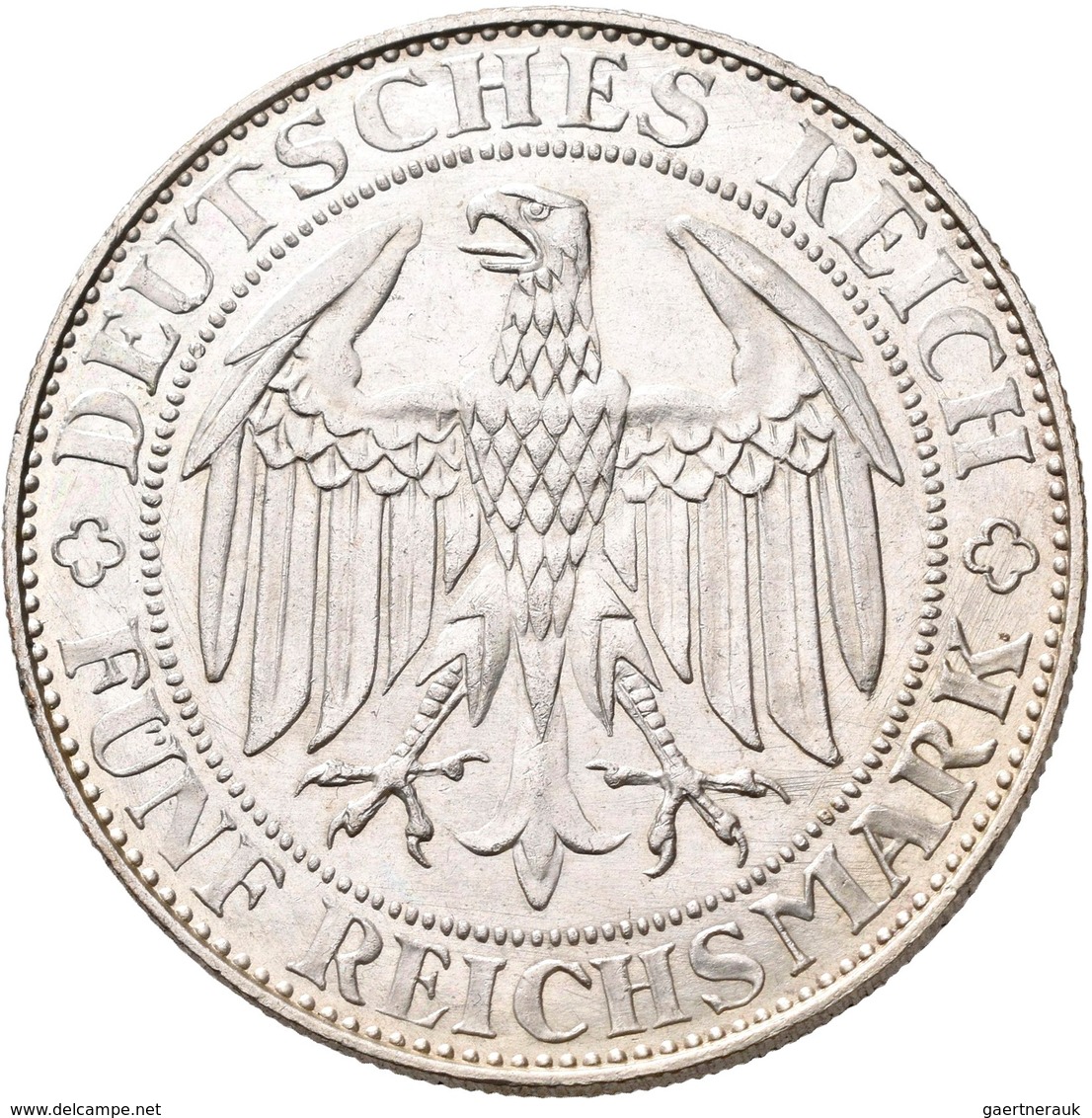 Weimarer Republik: 5 Reichsmark 1929 E, Meißen, Jaeger 339, Feine Kratzer, Vorzüglich. - Autres & Non Classés