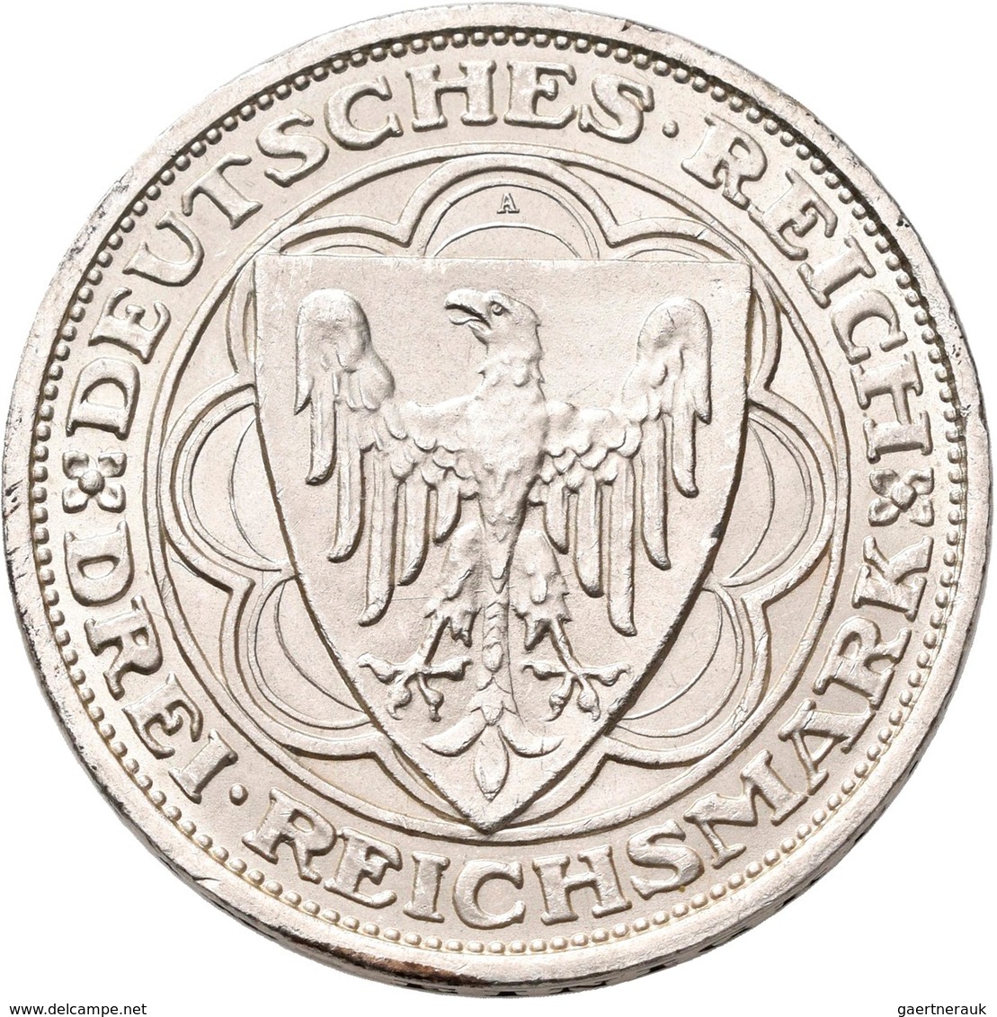 Weimarer Republik: 3 Reichsmark 1931 A, Magdeburg, Jaeger 347, Stempelglanz. - Autres & Non Classés
