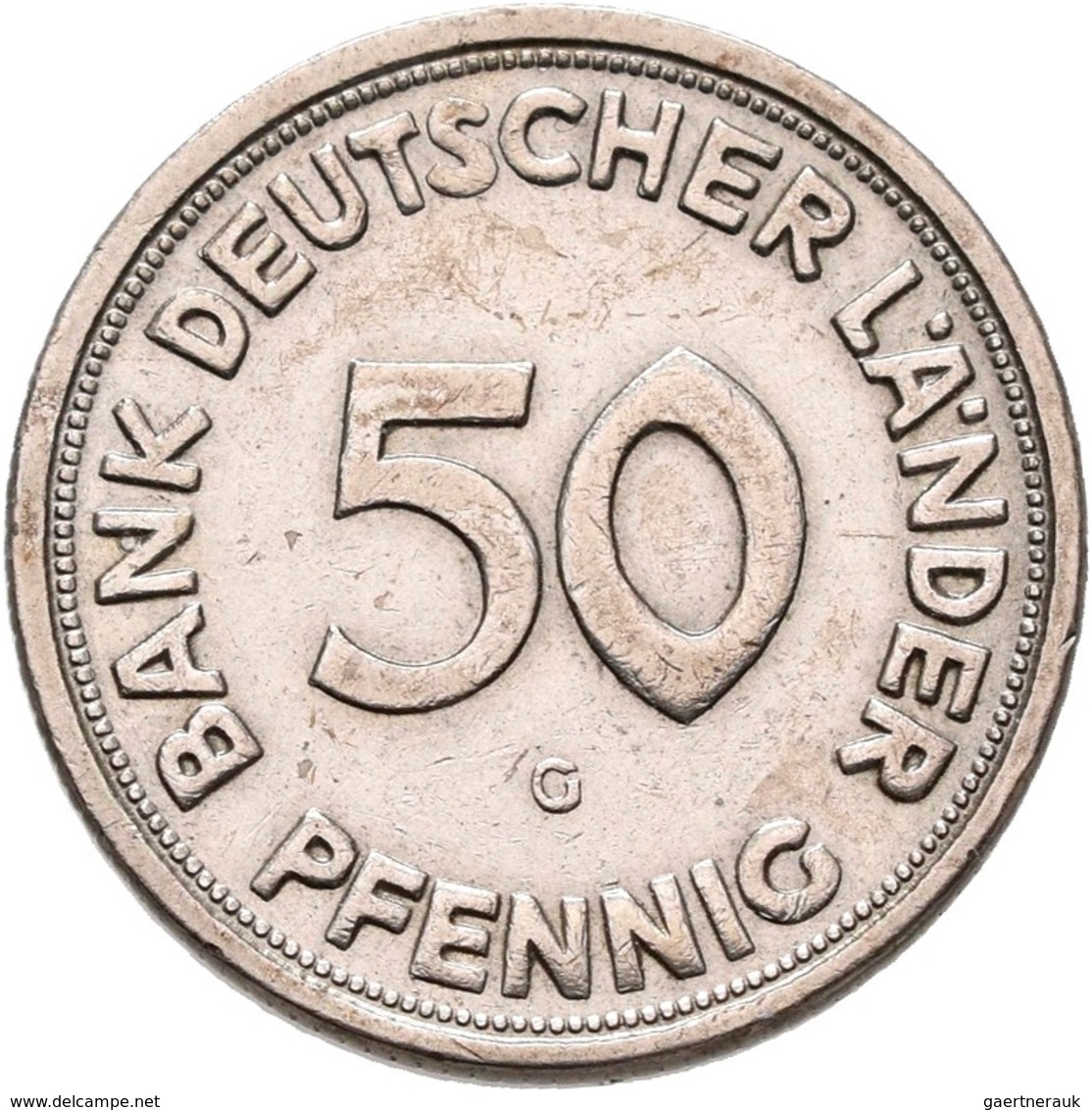 Bundesrepublik Deutschland 1948-2001: 50 Pfennig 1950 G, Bank Deutscher Länder, Jaeger 379, Sehr Sch - Autres & Non Classés