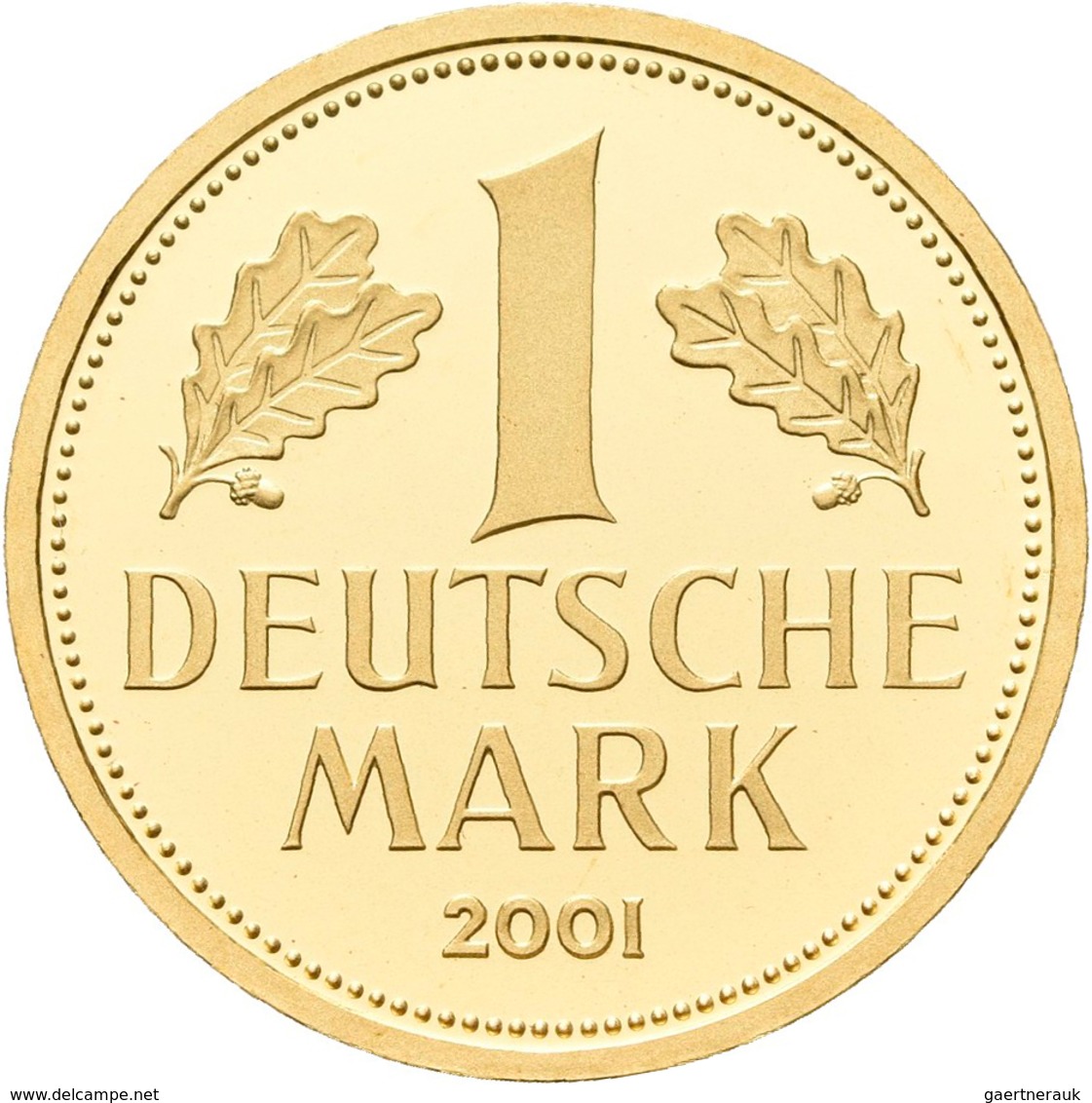 Bundesrepublik Deutschland 1948-2001 - Goldmünzen: Goldmark 2001 J (Hamburg), Jaeger 481, In Origina - Autres & Non Classés