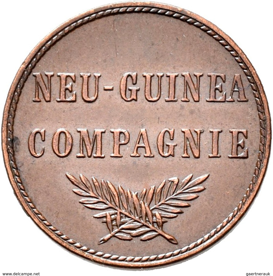 Deutsch-Neuguinea: 1 Neu-Guinea Pfennig 1894 A, Jaeger 702, Feine Patina, Vorzüglich. - Nouvelle Guinée Allemande