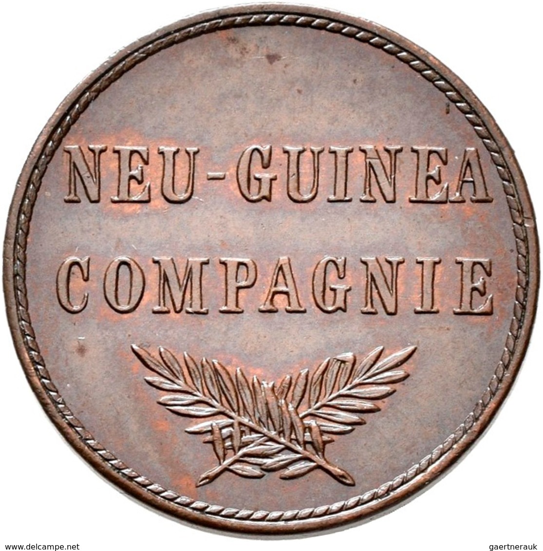 Deutsch-Neuguinea: Lot 2 Stück; 1 Neu-Guinea Pfennig 1894 A, Jaeger 702, Zaponiert, Winzige Kratzer, - Duits Nieuw-Guinea