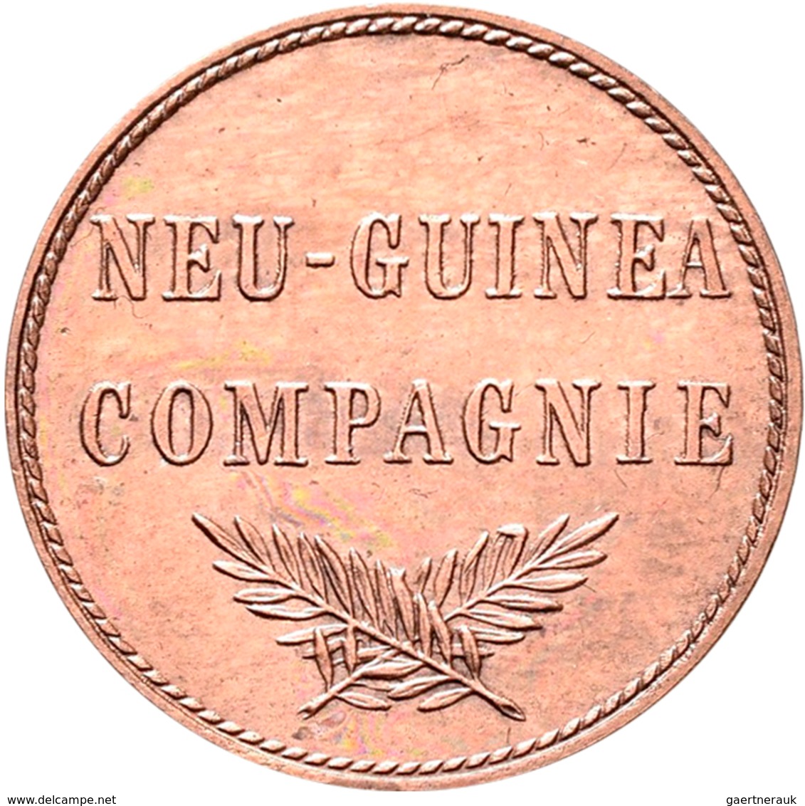 Deutsch-Neuguinea: Lot 2 Stück; 1 Neu-Guinea Pfennig 1894 A, Jaeger 702, Zaponiert, Winzige Kratzer, - Duits Nieuw-Guinea
