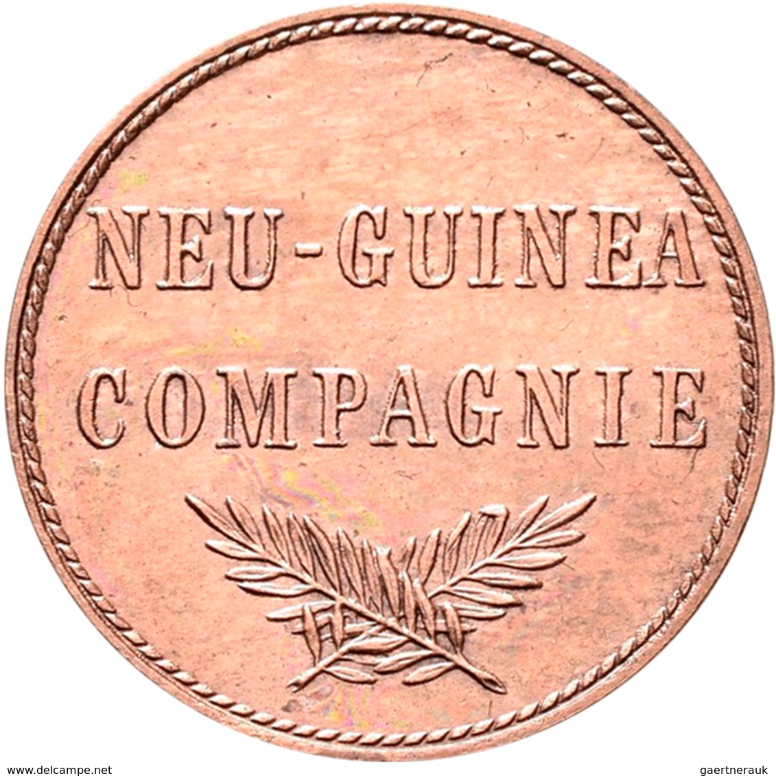 Deutsch-Neuguinea: Lot 2 Stück; 1 Neu-Guinea Pfennig 1894 A, Jaeger 702, Zaponiert, Winzige Kratzer, - Nouvelle Guinée Allemande