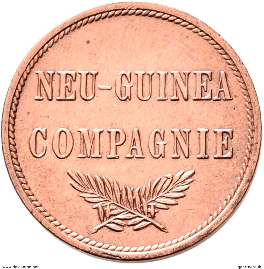 Deutsch-Neuguinea: Lot 2 Stück: 2 Neu-Guinea Pfennig 1894 A, Jaeger 702, Zaponiert, Vorzüglich. - Nouvelle Guinée Allemande