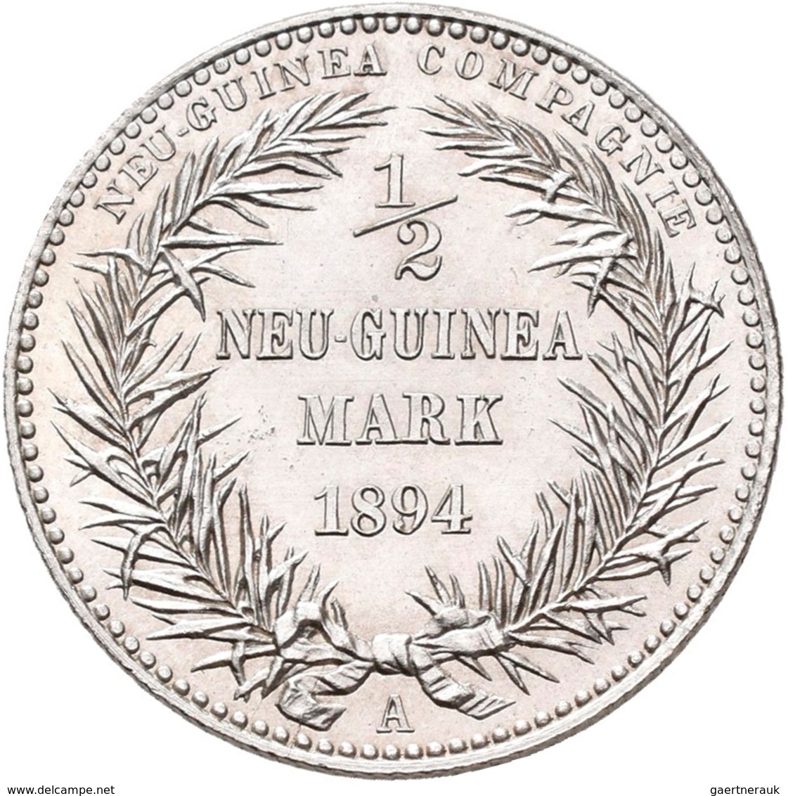 Deutsch-Neuguinea: ½ Neu-Guinea Mark 1894 A, Paradiesvogel, Jaeger 704, Vorzüglich. - Duits Nieuw-Guinea