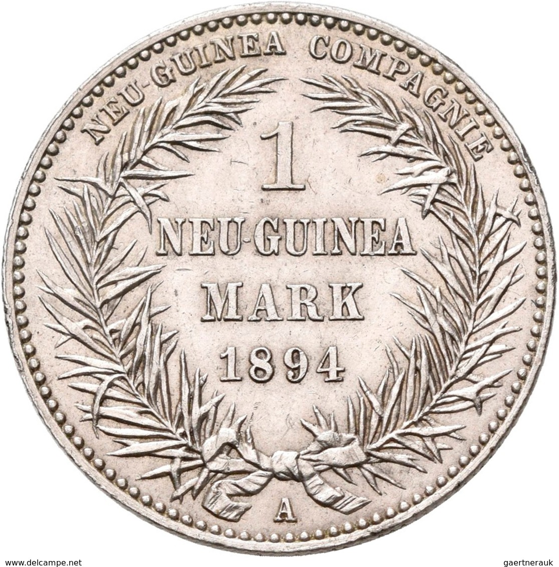Deutsch-Neuguinea: 1 Neu-Guinea Mark 1894 A, Paradiesvogel, Jaeger 705, Kleine Kratzer, Vorzüglich. - Duits Nieuw-Guinea