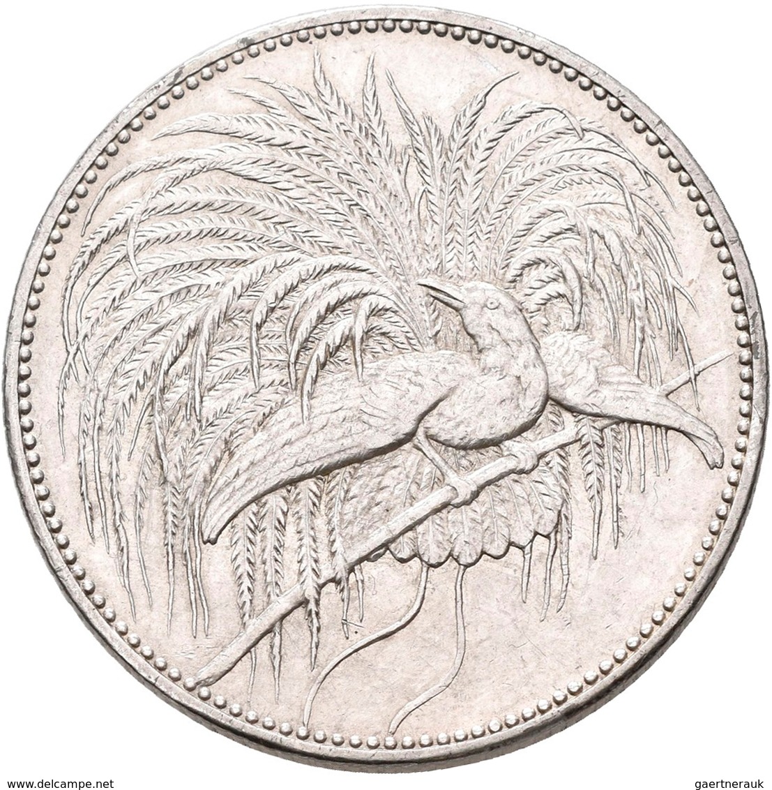Deutsch-Neuguinea: 2 Neu-Guinea Mark 1894 A, Paradiesvogel, Jaeger 706, Kratzer, Sehr Schön - Vorzüg - Duits Nieuw-Guinea