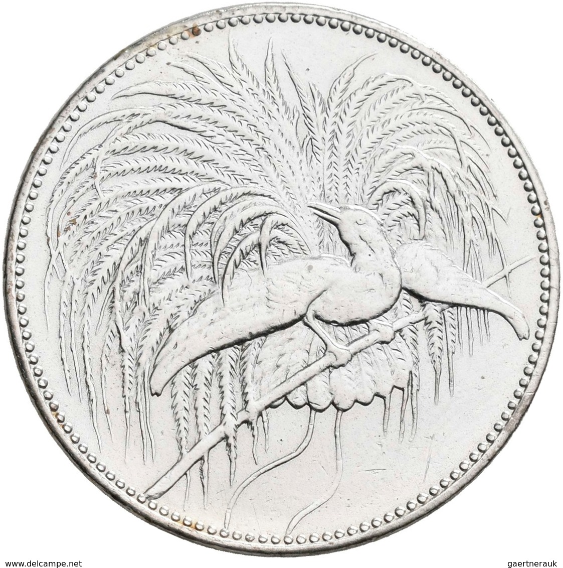Deutsch-Neuguinea: 2 Neu-Guinea Mark 1894 A, Paradiesvogel, Jaeger 706, Raue Oberfläche, Entfernter - Nouvelle Guinée Allemande
