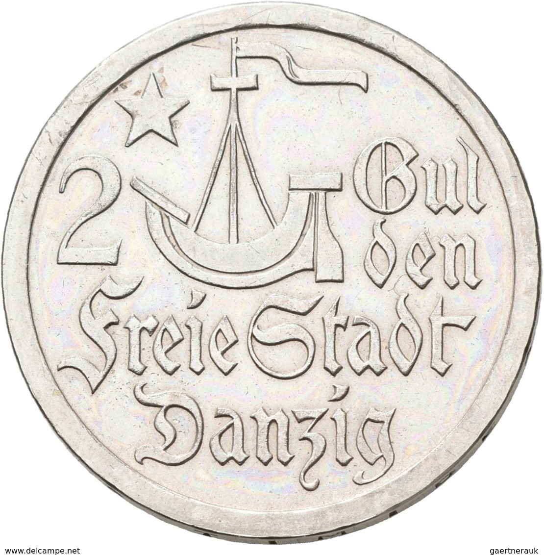 Danzig: Typensammlung Danzig, dabei: 10 Pfennig 1920 Eisen; 8-Münzen-Set 1923 (1 Pf. - 5 Gulden); 6-