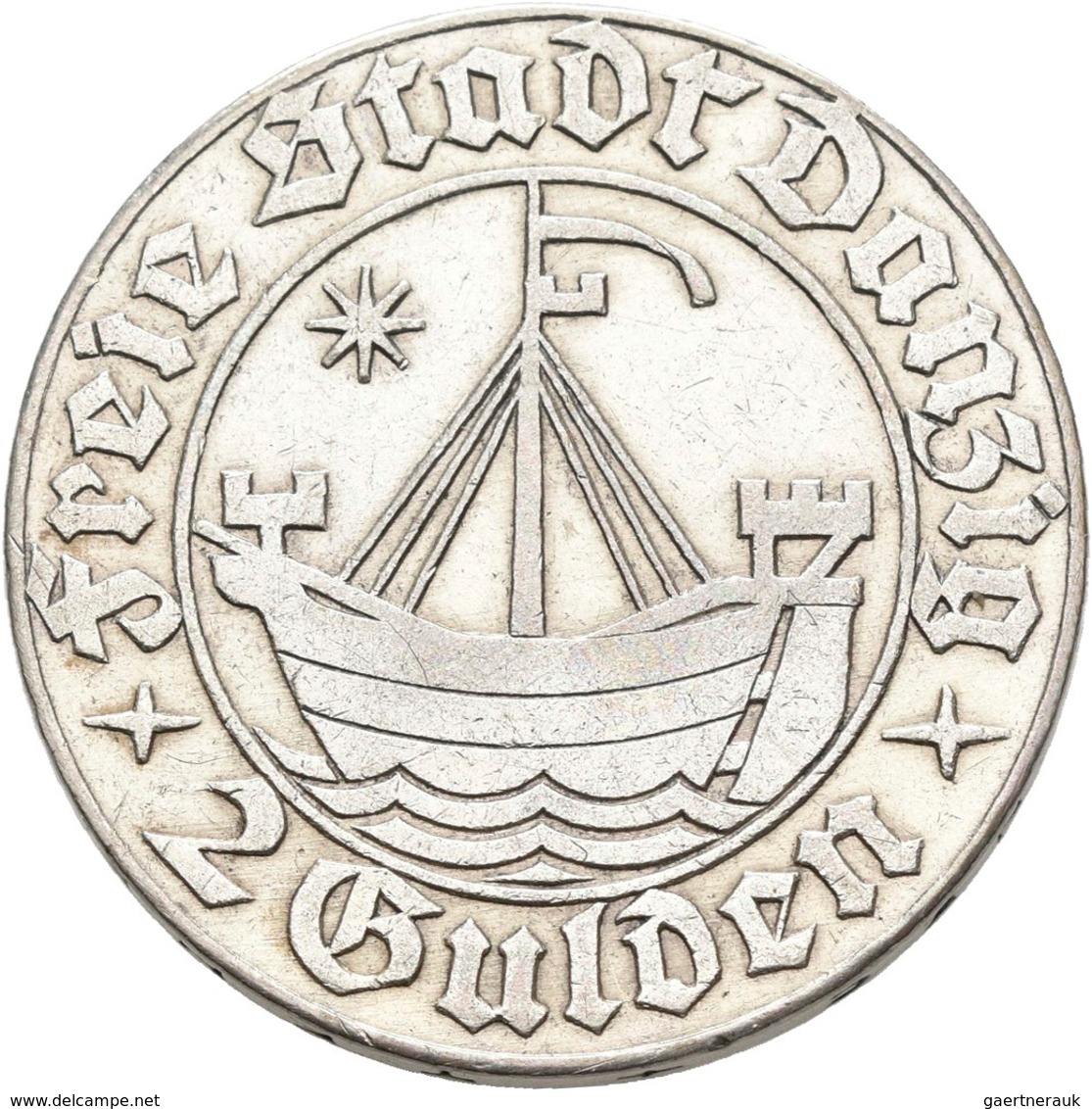 Danzig: Typensammlung Danzig, dabei: 10 Pfennig 1920 Eisen; 8-Münzen-Set 1923 (1 Pf. - 5 Gulden); 6-